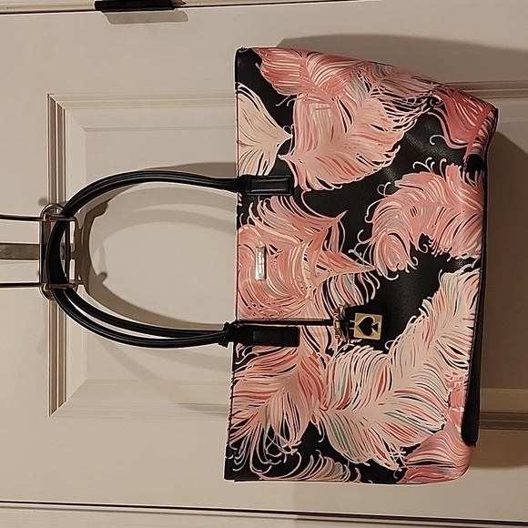 Kate Spade Pink/Blue Feather Tote - Picture 3 of 7